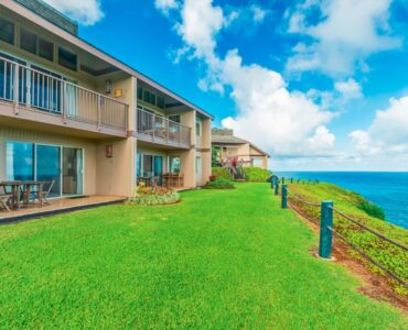 The first floor unit has a lawn to walk out on and enjoy