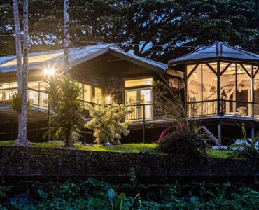 The home sits proudly along a year round stream.  It also enjoys full ocean and coast line views!