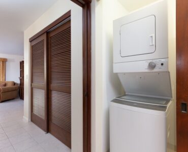 Kanaloa #801 has tons of extra storage/closet space plus a stackable washer/dryer.