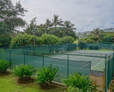 Play some tennis with your family.