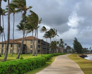 14 mile bike walk path goes along Pono Kai Resort