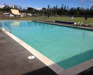 There is a swimming pool at the Hawaiian Shores Community Association Park that is available for use of property owners in the subdivision.