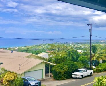 Kona Villa #1  $269,000Coastline view of Kailua Bay from two story/two bedroom1-1/2 bath condo in this small 5 unit complex. Low maintenance fee of $290.00/month.